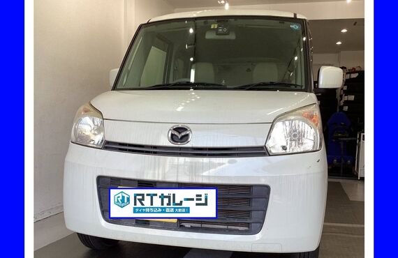 マツダ　フレアワゴン　１４インチ　持ち込み　タイヤ交換は大阪の経験豊富なRTガレージにお任せください。