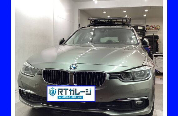 BMW　320d　１7インチ　持ち込み　脱着スタッドレスタイヤ交換は大阪の経験豊富なRTガレージにお任せください。