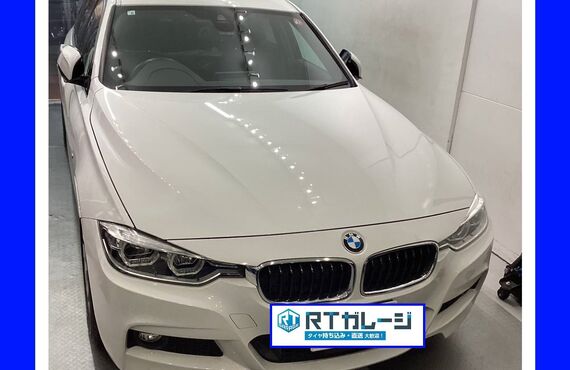 BMW　320d　１７インチ　持ち込み　脱着スタッドレスタイヤ交換は大阪の経験豊富なRTガレージにお任せください。